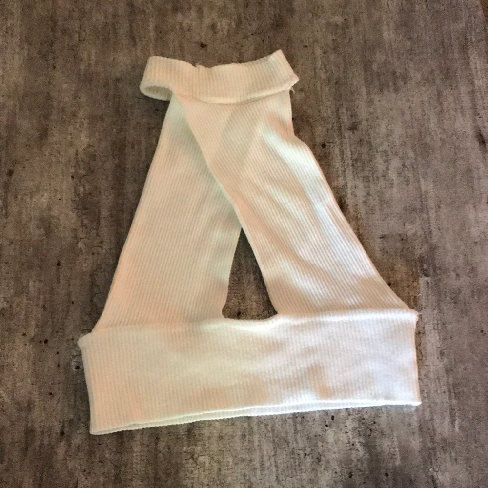 White Crop Halter Top